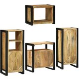 vidaXL Komplet pohištva za kopalnico 4 pcs Rjava Masiven les manga | Shoptok.si