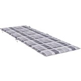  Jastuk za ležaljku sivi karirani 186 x 58 x 3 cm tkanina Oxford | shoptok.hr