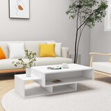  Stolić za kavu bijeli 105 x 55 x 32 cm od konstruiranog drva | shoptok.hr