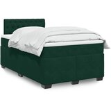 Box spring krevet s madracem tamnozeleni 120x200 cm baršunasti | shoptok.hr