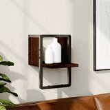 Maison Chic Stenska polica - Viseča Polica s prečko rjavi hrast 20x25x30 cm, (21793407) | Shoptok.si