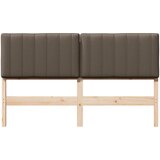 Tapecirani uzglavlje Smeđa i taupe 150 cm Čvrsto borovo drvo | shoptok.hr