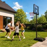 MOVEPRO QSG-S003-21A – Samostoječi koš za košarko s nastavljivo višino 150–305 cm, amortiziran obroč, mobilna baza | Shoptok.si
