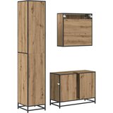  Set namještaja za kupaonicu s ladicama 3 pcs Umjetnički hrast | shoptok.hr