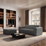 Rodier Siva žametna sedežna garnitura 223 cm Tuil – | Shoptok.si