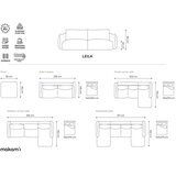 Makamii Tamno siva sklopiva sofa 230 cm Leila – | shoptok.hr
