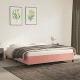 Maison Chic Posteljni okvir - Dvoposteljna postelja - Zakonska postelja roza 160x200 cm žamet-J5348, (21759140) | Shoptok.si