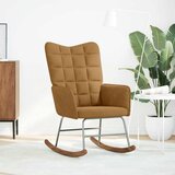  Stolica za ljuljanje smeđa baršunasta | shoptok.hr