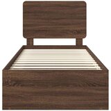  Okvir za krevet s uzglavljem Smeđi hrast 100 x 200 cm | shoptok.hr