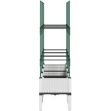  Vrtna sadilica s rešetkom bijela 120 x 40 x 142,5 cm PP | shoptok.hr