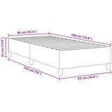 Krevetna platforma Tamno siva 90 x 190 cm Kordura tekstil | shoptok.hr