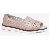 S. BARSKI Leather Perforated Ballet Flats With Open Toes S.Barski | Shoptok.si