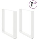  Noge za blagovaonski stol U-oblik 2 kom Bijele 90 x (72-73) cm Čelik | shoptok.hr
