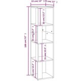 vidaXL Kotna omarica dimljeni hrast 33x33x132 cm inženirski les | Shoptok.si