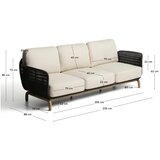 Kave Home Siv/bež oblazinjen vrtni kavč Alipa – | Shoptok.si