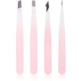 Brushworks The Complete set pincet za obrvi White & Pink Cene
