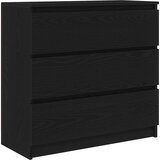  Komoda crni hrast 80x35x76 cm konstruirano drvo | shoptok.hr