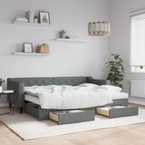  Dnevni krevet na razvlačenje tamnosivi 80 x 200 cm od tkanine | shoptok.hr