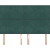  LED vzglavje z LED lučmi Geometrični Temno zelena 144 cm Žamet, (5000043904) | Shoptok.si