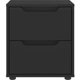 vidaXL nočna omarica VISNES Black 45x40x50 cm inženirski les | Shoptok.si