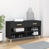 vidaXL Omarica za čevlje črna 102x35x55 cm inženirski les Cene