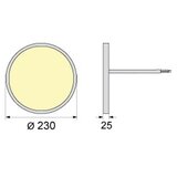  LED plafonsko svetlo SIMEN LED/18W/230V 4000K IP40 prečnik 23 cm belo UGR<19 | Eponuda.com