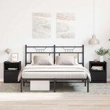 vidaXL Noćni ormarić Set od 2 Crni hrast Drvo 40x40x50 cm Noćni stolić | shoptok.hr