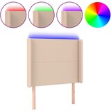 Maison Chic led posteljno vzglavje - vzglavna omarica - nočna omarica kapučino 103x16x118/128 cm umetno usnje, (21710316) Cene