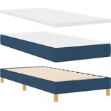  LED Box Spring Krevet s uzglavljem Plava 90 x 200 cm tkanina | shoptok.hr