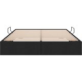  Otomanski krevet s pohranom Crna 140 x 190 cm tkanina | shoptok.hr