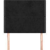  Uzglavlje crno 100x5x118/128 cm baršunasto | shoptok.hr