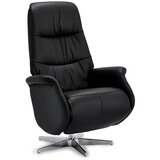 Furnhouse ležalnik delta črno usnje, (21141175) | Shoptok.si