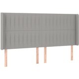 Maison Chic Vzglavna omarica - Nočna omarica - Posteljna omarica z ušesi svetlo sivo 203x16x118/128 cm blago, (21708789) Cene