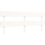  Za krevet s uzglavljem bijeli 200x200 cm od masivnog drva | shoptok.hr