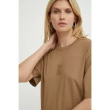 By Malene Birger Bombažna kratka majica FAYEH. ženska, rjava barva, Q72365004