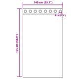 vidaXL Zavjese sa zavjesama 2 pcs Krem 140 x 175 cm Poliester | shoptok.hr