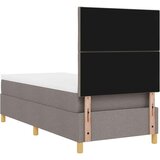Box LED Box Spring Postelja z vzmetnico Taupe 100 x 200 cm blago, (5000127980) | Shoptok.si
