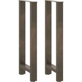  Noge za barsko mizo iz naravnega jekla 2 kosa 50 x (100-101) cm jeklo | Shoptok.si