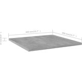 Police za knjige 8 kom siva boja betona 40x40x1,5 cm drvene | shoptok.hr