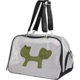 Mesh Bag ECO - torba za transport psov in mačk - črna/zelena