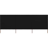  Vjetrobran s 3 panela od tkanine 400 x 160 cm crni Cijene
