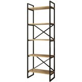 Kalune Design Crna/prirodna polica u dekoru bora 58x175 cm Nicol - Cijene