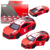 SPORTS Car Metal Pull Back Lights Sounds Red 1:43 Cene