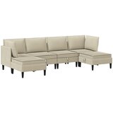  Set namještaja za dnevni boravak 6 pcs Pijesak Tkanina | shoptok.hr