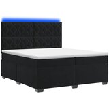  Boxspring krevet s madracem Crna 200 x 200 cm Baršun | shoptok.hr