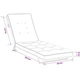  Jastučić za ležaljku VIANEN 100% poliester Plava - Plava 200 x 55 x 8 cm | shoptok.hr