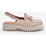 S. BARSKI Women's Flat Heeled Sandals with Beige Ornament D&A | shoptok.hr