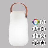 Fischer & Honsel Bijela/smeđa LED stolna lampa (visina 26 cm) Collgar – | shoptok.hr