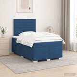  Boxspring krevet s madracem Plava 120 x 190 cm Tkanina Cijene