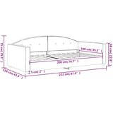  Dnevni krevet žuti 100 x 200 cm baršunasti | shoptok.hr